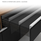 Ensemble de bureau en U de style exécutif, retour droite