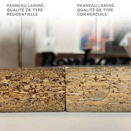 Différence entre une mélamine commerciale et une mélamine de type résidentielle